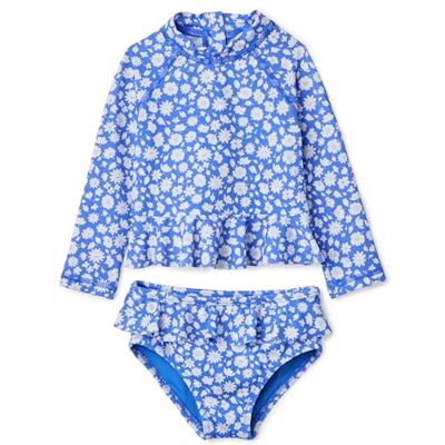 Amazon Essentials Baby Girls' Rashguard Set, Blue Ditsy Floral, 18 Months Amazon Essentials Baby Girls' Rashguard Set, Blue Ditsy Floral, 18 Months