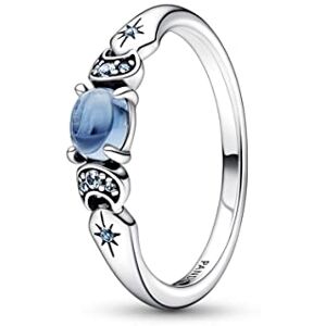 PANDORA Disney Aladdin Jasmine sterling silver ring with icy blue crystal and moonlight blue crystal, 52 PANDORA Disney Aladdin Jasmine sterling silver ring with icy blue crystal and moonlight blue crystal, 52