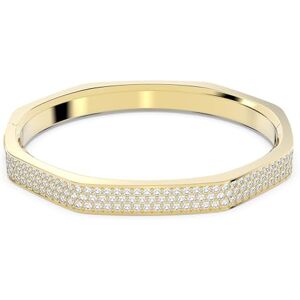Swarovski Dextera bangle, Octagon shape, Pavé, Medium, White, Gold-tone plated Swarovski Dextera bangle, Octagon shape, Pavé, Medium, White, Gold-tone plated