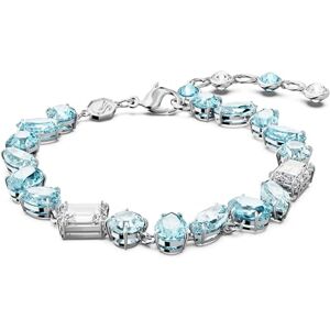 Swarovski Gema Bracelet, Blue and White Mixed-Cut Crystals in a Rhodium Plated Setting, from the Gema Collection Swarovski Gema Bracelet, Blue and White Mixed-Cut Crystals in a Rhodium Plated Setting, from the Gema Collection
