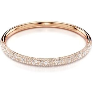 Swarovski Meteora bangle, Snow pavé, White, Rose gold-tone plated Swarovski Meteora bangle, Snow pavé, White, Rose gold-tone plated