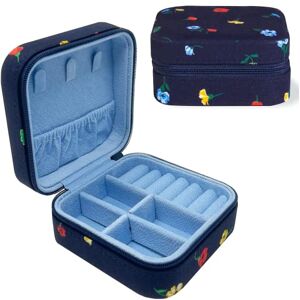 Kate Spade New York Navy Floral Travel Jewellery Case, Small Jewellery Box to Organize Rings, Necklaces, Earrings, Garden Toss Kate Spade New York Navy Floral Travel Jewellery Case, Small Jewellery Box to Organize Rings, Necklaces, Earrings, Garden Toss