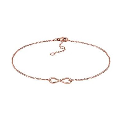 Elli Women's 925 Sterling Silver Rosegold Plated Infinity Love Anklet 25cm length Elli Women's 925 Sterling Silver Rosegold Plated Infinity Love Anklet 25cm length