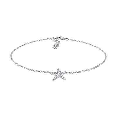 Elli Anklet Starfish Maritime See Crystals 925 Sterling Silver Elli Anklet Starfish Maritime See Crystals 925 Sterling Silver