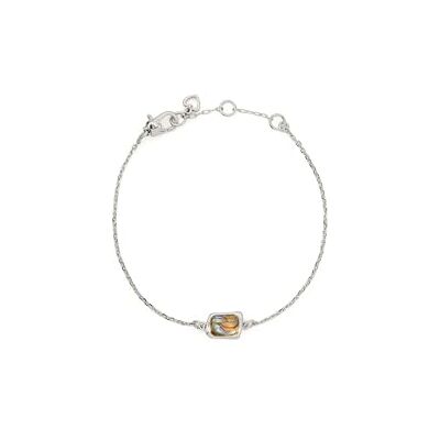 Kate Spade New York Molten Glass Sltr Bclt (Abalone/Silver) Kate Spade New York Molten Glass Sltr Bclt (Abalone/Silver)