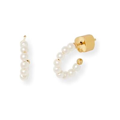 Kate Spade New York Tiny Twinkles Huggie, Cream/Gold Kate Spade New York Tiny Twinkles Huggie, Cream/Gold
