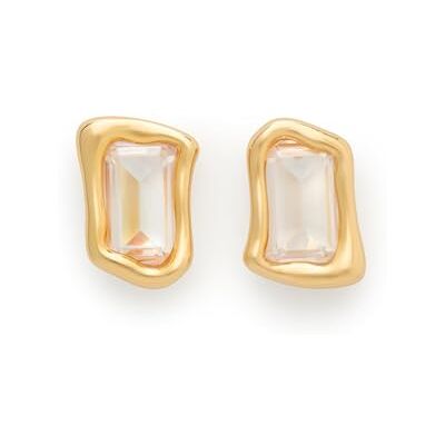 Kate Spade New York Molten Glass Statement Studs, Clear/Gold Kate Spade New York Molten Glass Statement Studs, Clear/Gold