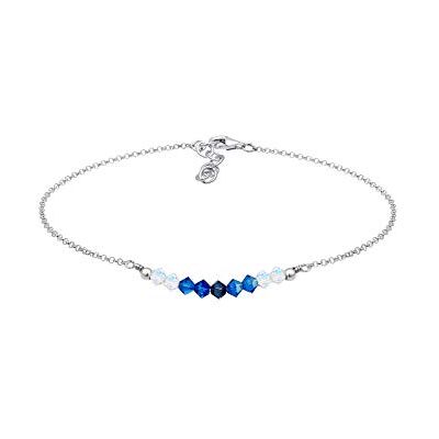 Elli Women's Ball Beach Sea Rose Crystals Anklet 925 Sterling Silver Elli Women's Ball Beach Sea Rose Crystals Anklet 925 Sterling Silver