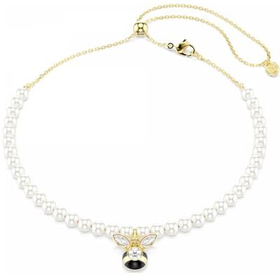 Swarovski Idyllia Choker, Crystal Pearl, Mixed Cuts, Bee, White, Gold-Tone Plated Swarovski Idyllia Choker, Crystal Pearl, Mixed Cuts, Bee, White, Gold-Tone Plated