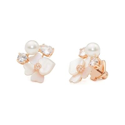 Kate Spade New York PRECIOUS PANSY Statement Cluster Stud Earrings, White Multi/Gold Kate Spade New York PRECIOUS PANSY Statement Cluster Stud Earrings, White Multi/Gold