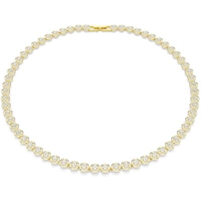 Swarovski Una Angelic necklace, Round cut, Small, White, Gold-tone plated Swarovski Una Angelic necklace, Round cut, Small, White, Gold-tone plated