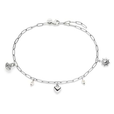 s.Oliver Anklet – Elegant Anklet Made of Polished Stainless Steel – Silver – Link Chain Adjustable up to 27 cm – Waterproof and Skin-Friendly s.Oliver Anklet – Elegant Anklet Made of Polished Stainless Steel – Silver – Link Chain Adjustable up to 27 cm – Waterproof and Skin-Friendly