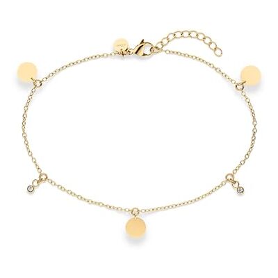 s.Oliver Anklet – Elegant Anklet Made of Polished Stainless Steel – Gold – Rolo Chain Adjustable up to 27 cm – Waterproof and Skin-Friendly s.Oliver Anklet – Elegant Anklet Made of Polished Stainless Steel – Gold – Rolo Chain Adjustable up to 27 cm – Waterproof and Skin-Friendly