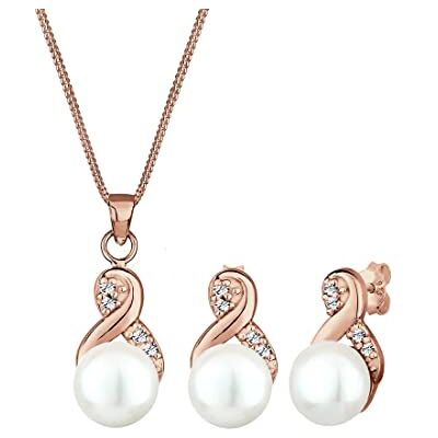 Elli Jewelry Set infinity Pearl Crystals 925 Sterling Silver Elli Jewelry Set infinity Pearl Crystals 925 Sterling Silver