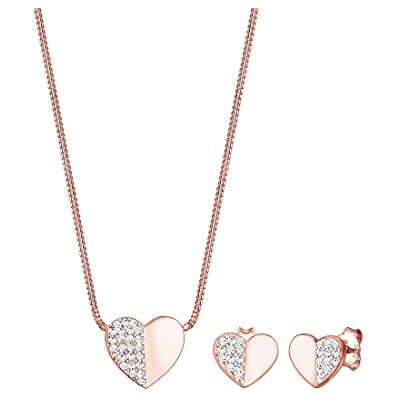 Elli Schmuckset Herz Liebe Swarovski® Kristalle 925 Silber Playful Elli Schmuckset Herz Liebe Swarovski® Kristalle 925 Silber Playful