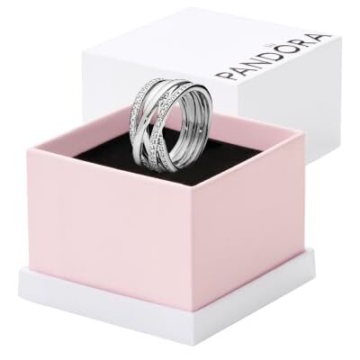 PANDORA Timeless Entwined Cubic Zirconia Ring, Size 50, No Box PANDORA Timeless Entwined Cubic Zirconia Ring, Size 50, No Box