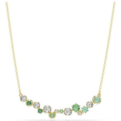 Swarovski Constella Necklace, Green and Clear Mixed-Cut Crystals in a Gold-Tone Finished Setting, Part of the Constella Collection Swarovski Constella Necklace, Green and Clear Mixed-Cut Crystals in a Gold-Tone Finished Setting, Part of the Constella Collection