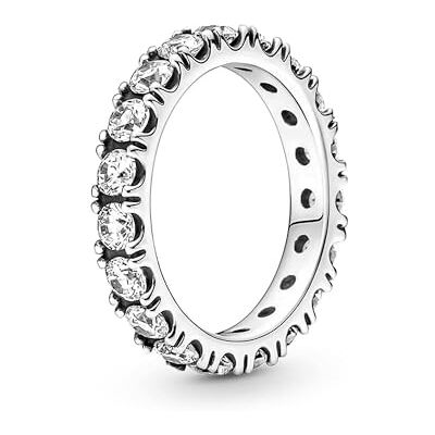 PANDORA Timeless Sparkling Row Eternity Ring, Size 54, No Box PANDORA Timeless Sparkling Row Eternity Ring, Size 54, No Box