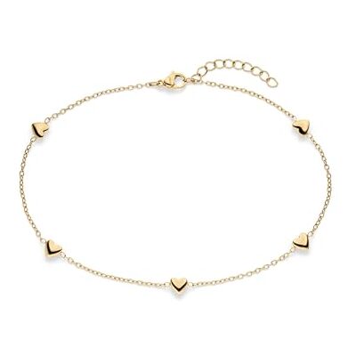 s.Oliver Anklet – Elegant Anklet Made of Polished Stainless Steel – Gold – Rolo Chain Adjustable up to 27 cm – Waterproof and Skin-Friendly s.Oliver Anklet – Elegant Anklet Made of Polished Stainless Steel – Gold – Rolo Chain Adjustable up to 27 cm – Waterproof and Skin-Friendly