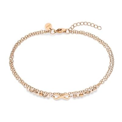 s.Oliver Anklet – Elegant Anklet Made of Polished Stainless Steel – Rose Gold – Rolo Chain Adjustable up to 25 cm – Waterproof and Skin-Friendly s.Oliver Anklet – Elegant Anklet Made of Polished Stainless Steel – Rose Gold – Rolo Chain Adjustable up to 25 cm – Waterproof and Skin-Friendly