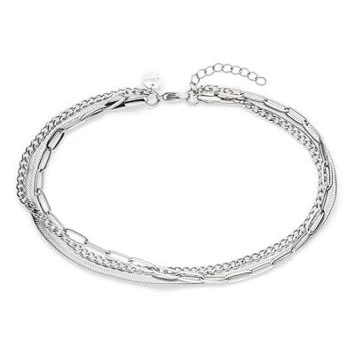 s.Oliver Anklet – Elegant Anklet Made of Polished Stainless Steel – Silver – Curb Chain Adjustable up to 27 cm – Waterproof and Skin-Friend s.Oliver Anklet – Elegant Anklet Made of Polished Stainless Steel – Silver – Curb Chain Adjustable up to 27 cm – Waterproof and Skin-Friend