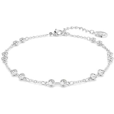 Swarovski Remix Collection strand, Round cut, White, Rhodium plated Swarovski Remix Collection strand, Round cut, White, Rhodium plated