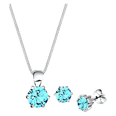 Elli Jewelry Set Classic Crystals in 925 Sterling Silver Elli Jewelry Set Classic Crystals in 925 Sterling Silver