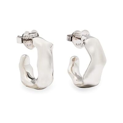 Kate Spade New York MOLTEN Hoop Earrings, Silver Kate Spade New York MOLTEN Hoop Earrings, Silver