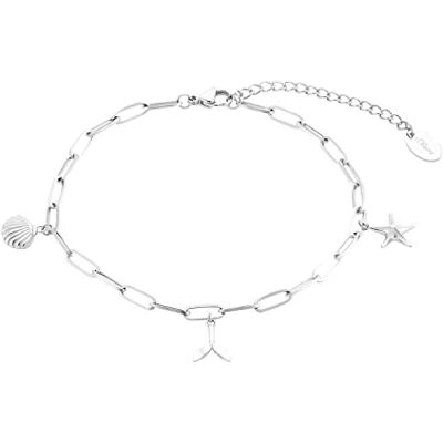 s.Oliver anklet stainless steel woman summer jewelry, 22+5 cm, silver, whale, comes in jewelry gift box s.Oliver anklet stainless steel woman summer jewelry, 22+5 cm, silver, whale, comes in jewelry gift box