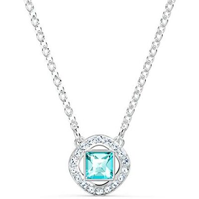 Swarovski Angelic Square necklace, Blue, Rhodium plated, from the Amazon Exclusive Angelic Square Collection Swarovski Angelic Square necklace, Blue, Rhodium plated, from the Amazon Exclusive Angelic Square Collection