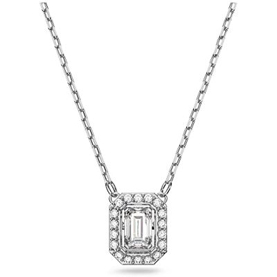 Swarovski Millenia necklace, Octagon cut, White, Rhodium plated Swarovski Millenia necklace, Octagon cut, White, Rhodium plated