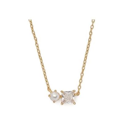 Kate Spade New York Dear Bestie Pendant, Cream/Clear/Gold Kate Spade New York Dear Bestie Pendant, Cream/Clear/Gold