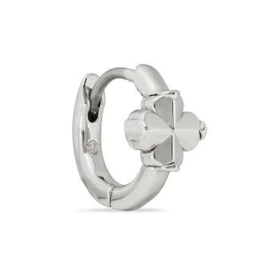 Kate Spade New York Spade Flower Huggies, Silver Kate Spade New York Spade Flower Huggies, Silver