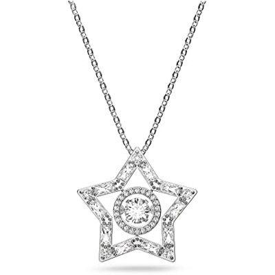Swarovski Star Necklace, White Dancing Stones in a Rhodium Plated Setting, from the Stella Collection Swarovski Star Necklace, White Dancing Stones in a Rhodium Plated Setting, from the Stella Collection
