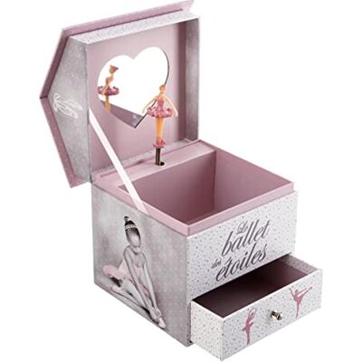 ATMOSPHERA CREATEUR D'INTERIEUR Ballerina Musical Jewellery Box L 14 cm x W 14.5 cm x H 16 cm Pink ATMOSPHERA CREATEUR D'INTERIEUR Ballerina Musical Jewellery Box L 14 cm x W 14.5 cm x H 16 cm Pink