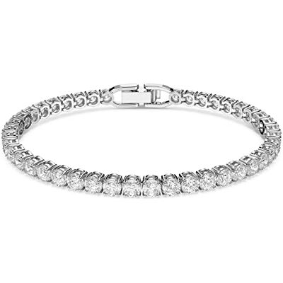 Swarovski Tennis Deluxe bracelet, Round, White, Rhodium plated Swarovski Tennis Deluxe bracelet, Round, White, Rhodium plated