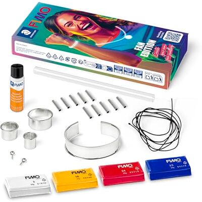 STAEDTLER FIMO Football Fan Jewellery Set DIY Fan Accessory Kit France, England, Netherlands, USA & More for Crafting and Modelling Complete Set for Necklace and Bangle STAEDTLER FIMO Football Fan Jewellery Set DIY Fan Accessory Kit France, England, Netherlands, USA & More for Crafting and Modelling Complete Set for Necklace and Bangle