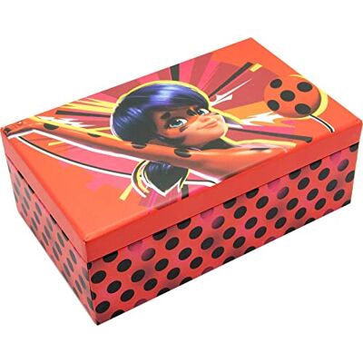 Joytoy Miraculous Jewellery Box with Accessories: 2 Hair Clips, 1 Ring, 1 Braid Holder, 1 Bracelet, 1 Hair Brush 18 x 11.5 x 7 cm Joytoy Miraculous Jewellery Box with Accessories: 2 Hair Clips, 1 Ring, 1 Braid Holder, 1 Bracelet, 1 Hair Brush 18 x 11.5 x 7 cm