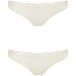 Emporio Armani Women's Iconic Microfiber Logoband 2-Pack Thong Panties, Yogurt, L Emporio Armani Women's Iconic Microfiber Logoband 2-Pack Thong Panties, Yogurt, L