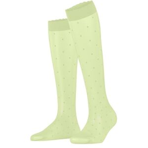 FALKE Women's Dot 15 DEN W Kh Sheer Patterned 1 Pair Knee-High Socks, Green Lemon 7498, 2.5-5 FALKE Women's Dot 15 DEN W Kh Sheer Patterned 1 Pair Knee-High Socks, Green Lemon 7498, 2.5-5