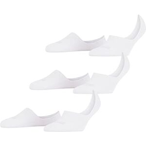 FALKE Women's Invisible Step High Cut Multipack W In Cotton No-Show Plain 3 Pairs Liner Socks, White 2000, 5.5-6.5 FALKE Women's Invisible Step High Cut Multipack W In Cotton No-Show Plain 3 Pairs Liner Socks, White 2000, 5.5-6.5