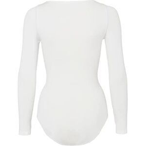 FALKE Women's Fine Cotton Crew Neck W Bo Soft Fabric Longsleeved 1 Piece Shapewear Bodysuit, White Ivory 2179, XS 34-36 FALKE Women's Fine Cotton Crew Neck W Bo Soft Fabric Longsleeved 1 Piece Shapewear Bodysuit, White Ivory 2179, XS 34-36