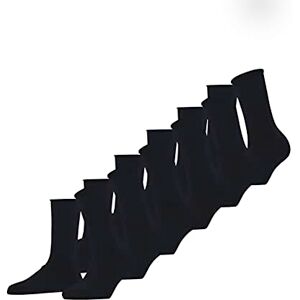 FALKE Women's Happy 6-Pack W SO Cotton Plain 6 Pairs Socks, Black (Black 3000), 5.5-8 FALKE Women's Happy 6-Pack W SO Cotton Plain 6 Pairs Socks, Black (Black 3000), 5.5-8