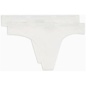 Emporio Armani Woman Essential Studs 2-Pack Thong White M Emporio Armani Woman Essential Studs 2-Pack Thong White M