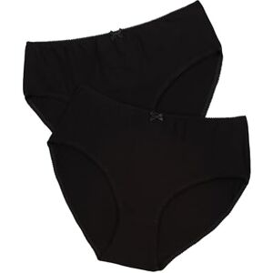 Ulla Popken Women's Slips, 2er-Pack Briefs, Schwarz, Ulla Popken Women's Slips, 2er-Pack Briefs, Schwarz,