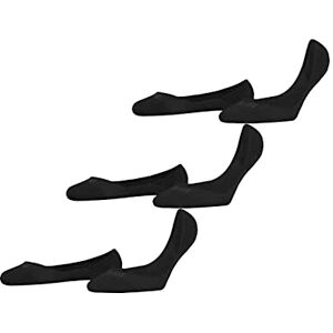 FALKE Women's Invisible Step Medium Cut Multipack W In Cotton No-Show Plain 3 Pairs Liner Socks, Black 3000, 5.5-6.5 FALKE Women's Invisible Step Medium Cut Multipack W In Cotton No-Show Plain 3 Pairs Liner Socks, Black 3000, 5.5-6.5
