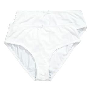Ulla Popken Women's Slips, 2er-Pack Briefs, Schneeweiß, Ulla Popken Women's Slips, 2er-Pack Briefs, Schneeweiß,