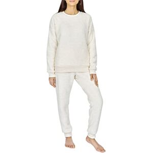 Sleepdown Womens Ladies Luxury Teddy Fleece Pyjamas Set Warm Soft Cosy 2 Piece Nightwear Loungwear Long Sleeve Top And Bottoms PJ (XL, Cream) Sleepdown Womens Ladies Luxury Teddy Fleece Pyjamas Set Warm Soft Cosy 2 Piece Nightwear Loungwear Long Sleeve Top And Bottoms PJ (XL, Cream)