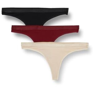 Calvin Klein Women's 3 Pack Thongs Underwear, Multicolor (Black/Cocoon/Syrah), XL Calvin Klein Women's 3 Pack Thongs Underwear, Multicolor (Black/Cocoon/Syrah), XL