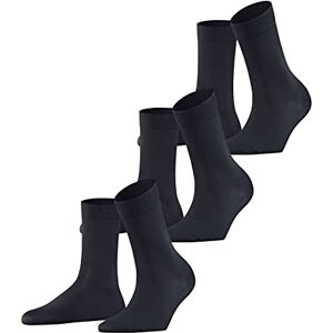 FALKE Women's Cotton Touch Multipack W So Thin Plain 3 Pairs Socks, Blue Dark Navy 6370, 2.5-5 FALKE Women's Cotton Touch Multipack W So Thin Plain 3 Pairs Socks, Blue Dark Navy 6370, 2.5-5